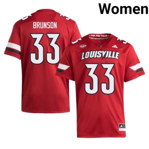 Womens College Football Cards Replica Red Kris Brunson #33 Jerseys 987893-853