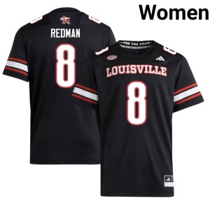 Womens University of Louisville Lamar Jackson Player College Football Black #8 Jerseys 916013-310