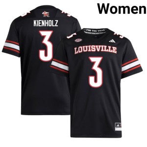 Women's College Football Lincoln Kienholz University Cardinal Nation Black #3 Jerseys 948667-223