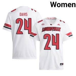 Women's Marquise Davis #24 College Football NCAA Cardinal Nation White Jersey 595192-492