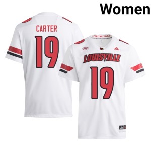 Womens College Football Player Micah Carter #19 Card Nation White Jerseys 492778-554