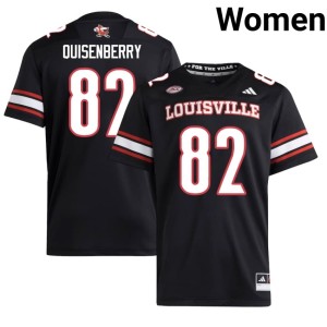 Womens Black Montavin Quisenberry College Football 2026-27 University of Louisville #82 Jerseys 773876-248