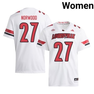 Women Cardiac Cards White Myles Norwood #27 Official College Football Jerseys 847162-510