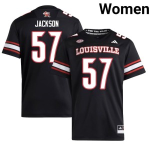 Womens NCAA #57 Naeer Jackson Black Cardinal Nation College Football Jerseys 548996-266