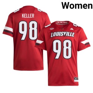 Women Limited Red College Football Cards Nick Keller #98 Jersey 955984-380