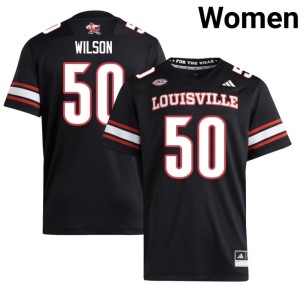 Womens University Louisville Cardinals Black Otis Wilson #50 College Football Jerseys 953742-704