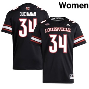 Women 2026-27 Ray Buchanan College Football Black UofL #34 Jersey 833736-642