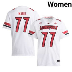Womens Cards #77 College Football White Limited Ryan Manis Jersey 271910-386