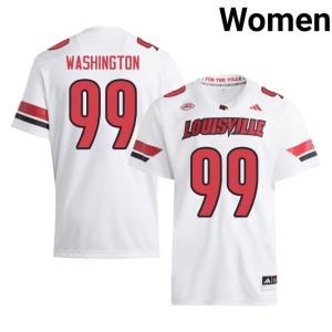 Women #99 Player College Football Ted Washington The Cards White Jerseys 134956-250