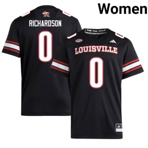 Women's Black College Football Cardinals 2026-27 Tre Richardson #0 Jersey 879389-371