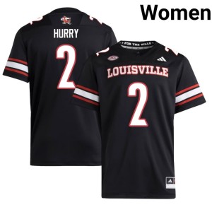 Women #2 Card Nation Stitched College Football Black TreyShun Hurry Jersey 225301-651