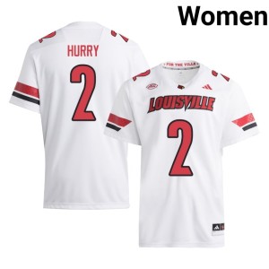 Womens NCAA TreyShun Hurry College Football White #2 Cardinals Jerseys 761073-361
