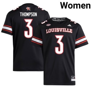 Women's Black Cardiac Cards College Football #3 High School Tyler Thompson Jersey 772291-723