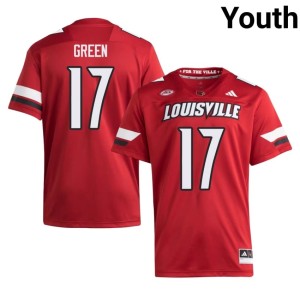 Youth College Football Red Louisville Cardinals #17 AJ Green High School Jerseys 200081-328