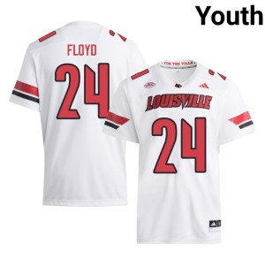 Youth Cardiac Cards Replica #24 Anthony Floyd College Football White Jersey 514851-277