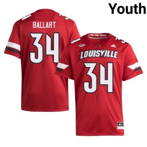 Youth Red College Football Card Nation Limited #34 Brady Ballart Jersey 722250-300