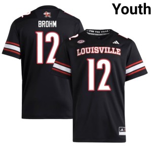 Youth #12 College Football Alumni Black Cards Brian Brohm Jerseys 267692-621