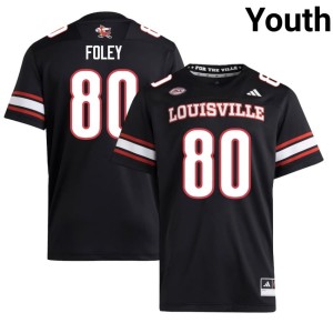 Youth Cardinals #80 Black University Brody Foley College Football Jerseys 216954-899