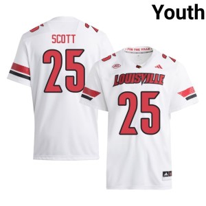 Youth Cardinals College Football White 2026 #25 Brycen Scott Jersey 709603-296