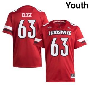 Youth Bryten Close Cardinal Nation Red College Football Game #63 Jerseys 221641-255