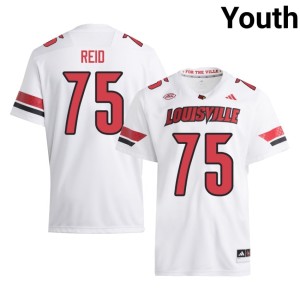Youth Cameron Gorin #75 UL Cardinals White College Football Official Jerseys 327137-899