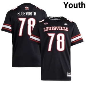 Youth Cardinals College Football Black High School Charlie Edgeworth #78 Jerseys 466952-580