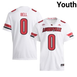 Youth College Football Chris Bell The Cards White #0 2026-27 Jersey 649652-335