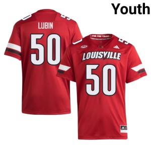 Youth UL Cardinals Replica College Football Clev Lubin #50 Red Jersey 114423-413