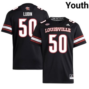 Youth Black UL Cardinals Stitched College Football Clev Lubin #50 Jerseys 231672-331