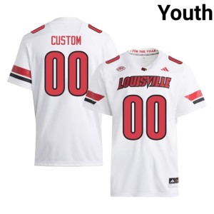Youth College Football Limited White The Cards #00 Custom Jerseys 874408-698