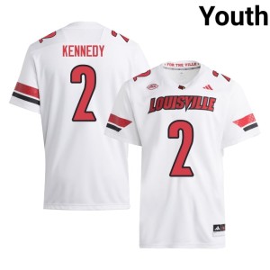 Youth White Cardinals College Football #2 High School Demeco Kennedy Jerseys 408165-945