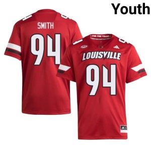 Youth Dillon Smith #94 Stitched Red Louisville Cardinals College Football Jersey 355894-608