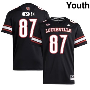 Youth Dylan Mesman Embroidery #87 College Football The Cards Black Jersey 300411-466