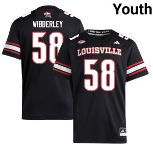 Youth College Football Evan Wibberley Card Nation Black #58 Official Jersey 490340-345