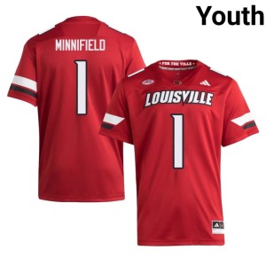 Youth Red College Football #1 Card Nation Alumni Frank Minnifield Jerseys 415926-963