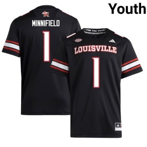 Youth UL Cardinals #1 College Football Black Frank Minnifield Limited Jerseys 630707-199