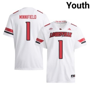 Youth #1 Card Nation College Football Stitched White Frank Minnifield Jersey 874368-565