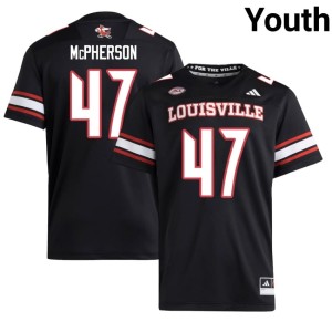 Youth Louisville Cardinals 2026 #47 College Football Black Garion McPherson Jerseys 201340-555