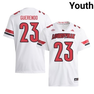 Youth #23 Isaac Guerendo Cards White Official College Football Jersey 198549-860