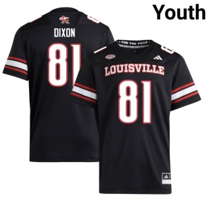 Youth Embroidery College Football Card Nation Black Jakob Dixon #81 Jerseys 520708-680