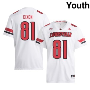 Youth College Football Jakob Dixon #81 Card Nation University White Jerseys 453377-864
