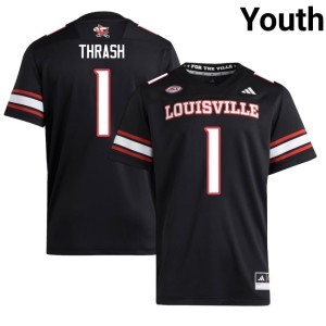 Youth Game Cardinal Nation Jamari Thrash College Football Black #1 Jerseys 876903-131