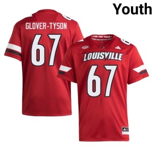 Youth Alumni College Football Red #67 Louisville James Glover-Tyson Jersey 481036-637