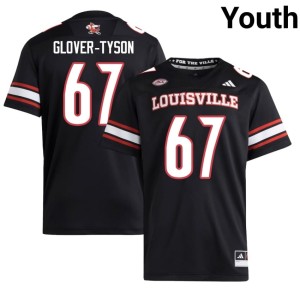 Youth College Football U of L Cardinals #67 Stitched Black James Glover-Tyson Jersey 184108-977