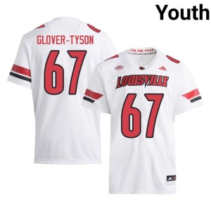 Youth #67 James Glover-Tyson White College Football Replica The Cards Jerseys 359260-174