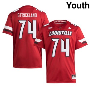 Youth Alumni #74 Jarvis Strickland Card Nation Red College Football Jersey 861613-268