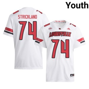 Youth Card Nation #74 White Jarvis Strickland College Football NCAA Jersey 399400-807