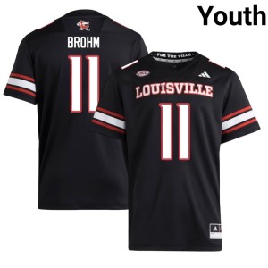 Youth Jeff Brohm #11 Cardinals Black College Football Embroidery Jersey 353698-843