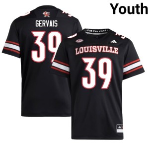 Youth College Football University #39 UofL Jordan Gervais Black Jersey 160801-716