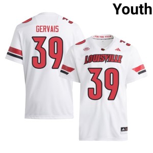 Youth 2026 Jordan Gervais #39 White The Cards College Football Jerseys 795634-468